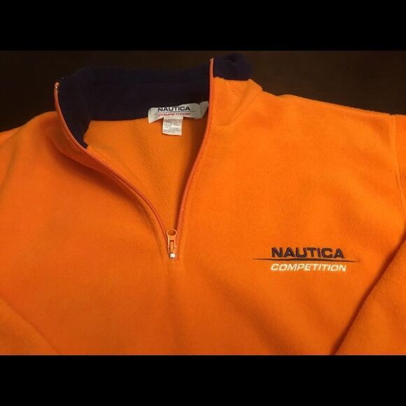Vtg Nautica Competition Fleece Pullover Size Small - Picture 3 of 6